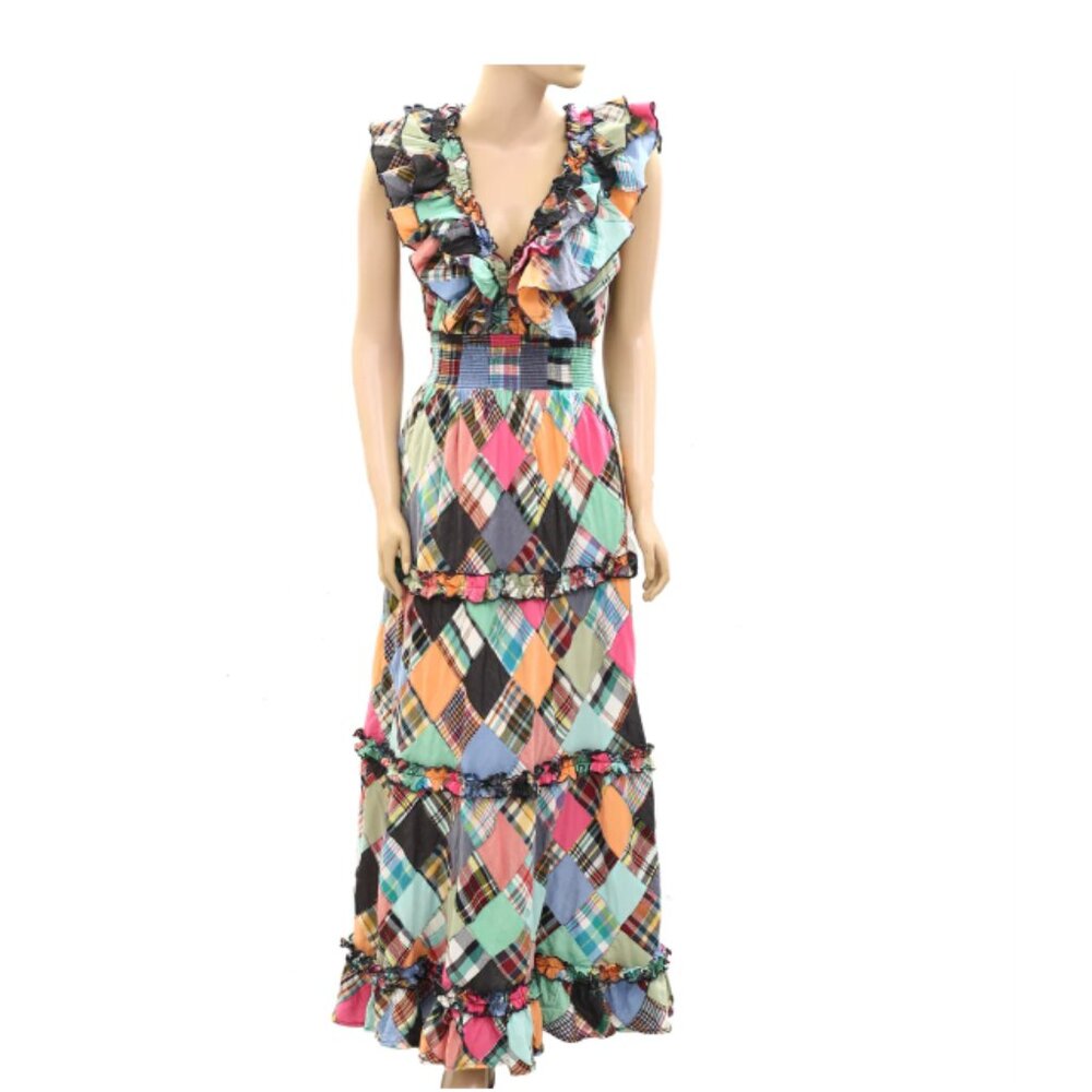Love The Label Madars Patchwork show stopper Cotton Midi Dress